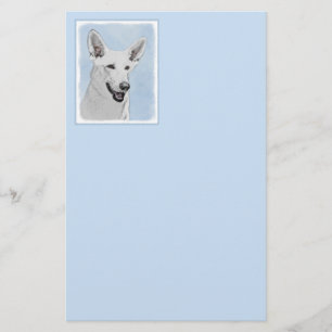 Witte Herdersschilderij - Mooie Originele Honden K Briefpapier
