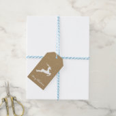 Witte herten cadeau Label Kraft gesimuleerd Cadeaulabel (Met Touw)