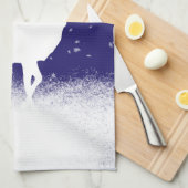 Witte herten in de sneeuw theedoek (Quarter Fold)