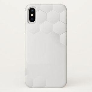 witte hexagon abstract iPhone x hoesje
