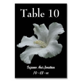 Witte Hibiscus bloem bruiloft Kaart (Achterkant)