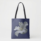 Witte Hibiscus Bloem Draagtas (Voorkant)