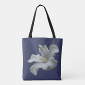 Witte Hibiscus Bloem Draagtas (Achterkant)