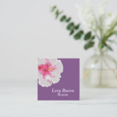 Witte Hibiscus Custom Visitekaartje (Staand voorkant)