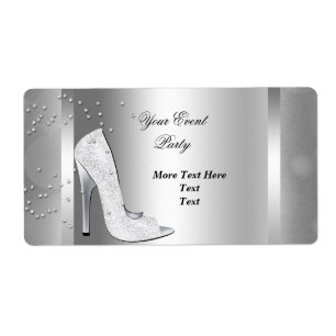 Witte hoge hak schoenen zilver evenement feest etiket