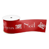 witte holte in helder rood - joyeux noel lint (Spoel)