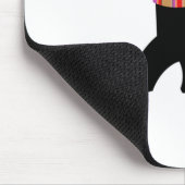 Witte hond als de schoen past muismat (Hoek)