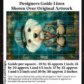 Witte Hond als een Country Gentleman DK6L Decoupag Tissuepapier