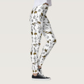 Witte hond Cartoon Leggings (Rechts)