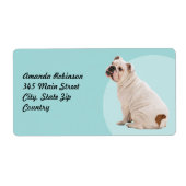 Witte hond etiket (Voorkant)