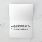 Witte hond feestdagen kaart (Binnen)