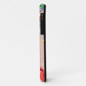 Witte hond in kerstmuts Case-Mate iPhone case (Achterkant/links)