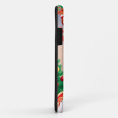 Witte hond in kerstmuts Case-Mate iPhone case (Achterkant/rechts)