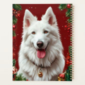 Witte Hond Kerst Planner Kerstcadeau (Achterkant)