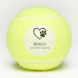Witte Hond Naam Tennisbal 'gooien, apporteren, her Tennisballen