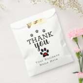 Witte Hond Poot Aangepaste Bedankt Bedankzakje (Gezegeld)