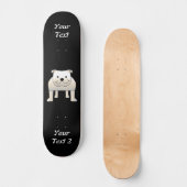 Witte hond skateboard (Voorkant)