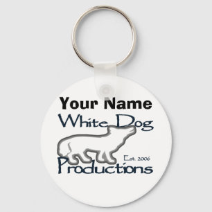 Witte hond - Sleutelhanger (aanpassen of personali