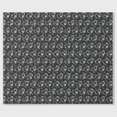 witte hondenpokken op het hart cadeaupapier (Vlak)