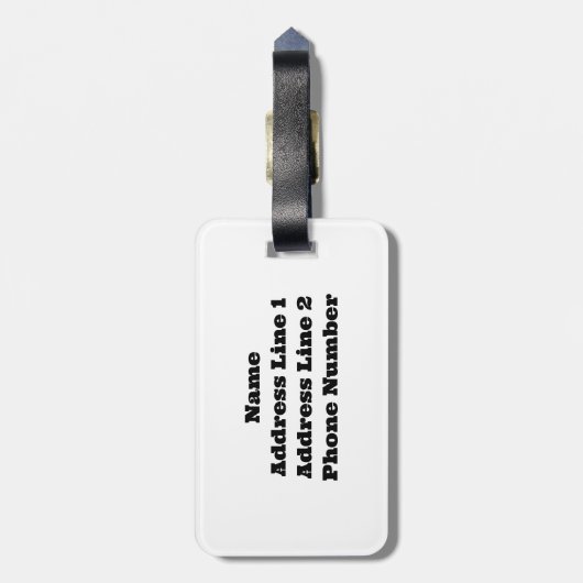 Witte hondje in de sneeuw bagagelabel (Achterkant verticaal)