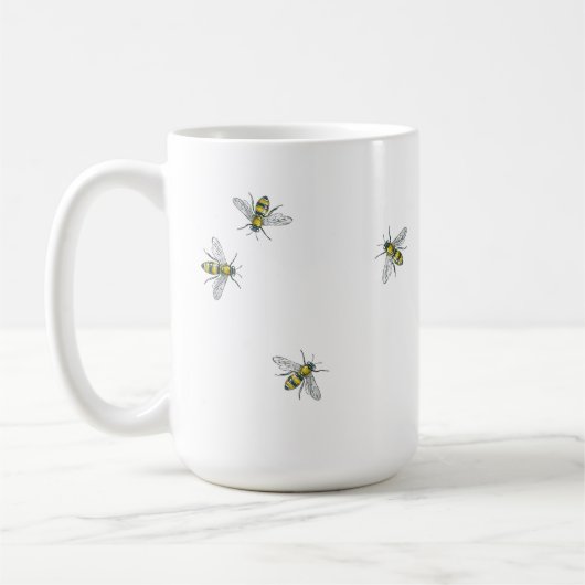 Witte Honeybee Mok (Links)