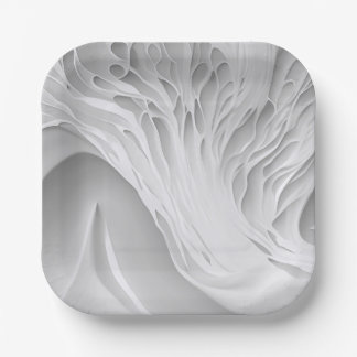 Witte honingraat papieren bordje