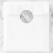 Witte honingraat ronde sticker (Tas)