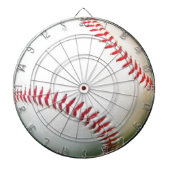 Witte honkbal met rood getikt dartbord (Voorkant)