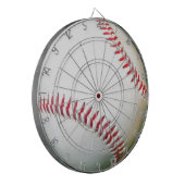 Witte honkbal met rood getikt dartbord (Voorkant Links)