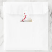 Witte honkbal met rood getikt driehoek sticker (Tas)