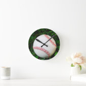 Witte honkbal met rood getikt ronde klok (Huis)