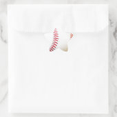 Witte honkbal met rood getikt ster sticker (Tas)