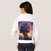 Witte hoodie achterkant bedrukking (Achterkant volledig)