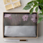 Witte Hoogland Koe Roze Wildflowers Decoupage Tissuepapier (Geschenk)
