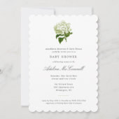 Witte Hortensia Grandmillennial Baby Shower Kaart (Voorkant)