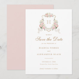 Witte Hortensia Groene Krans Save the Date Kaart