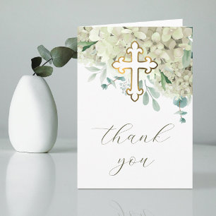 Witte Hortensia Heilige Kruis Religieuze Dank Je Kaart
