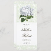  witte hortensia huwelijksceremonie programma (Voorkant / Achterkant)