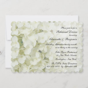 Witte Hortensia Oefenavond Eetkamer Uitnodiging