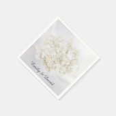 Witte hortensia op wit Abstract Servet (Hoek)