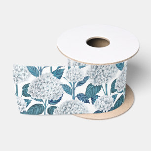 Witte hortensia waterverf lint