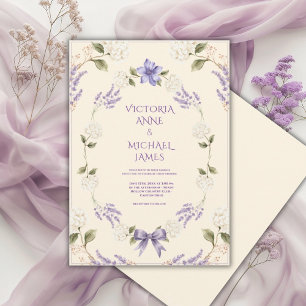 Witte Hortensia's Paarse Bloemen Elegant Kaart
