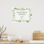 Witte Hortensia's Proefdiner Bloemensignaal Poster (Keuken)