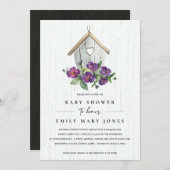 WITTE HOUDEN RUSTISCHE VLOERBAAR BABY SHOWER KAART (Voorkant / Achterkant)