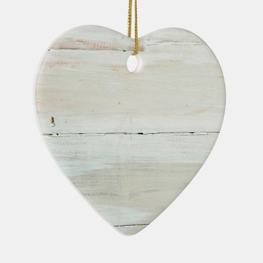 Witte houtbewerkte Barn Wood White Keramisch Ornament (Rechts)