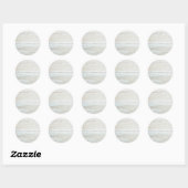 Witte houtbewerkte Barn Wood White Ronde Sticker (Vel)