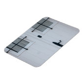 Witte houten deur met zwart ijzerwerk magneet (Linkerzijde)