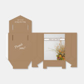 Witte Houten Herfst Bloemen Bruiloft Favor Box Bedankdoosjes (Uitgevouwen)