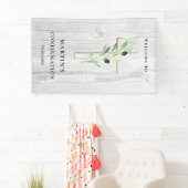 Witte houtkruisbevestigingspanner spandoek (Insitu)