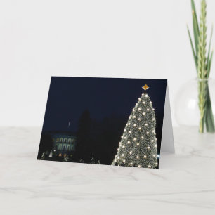 Witte Huis en Nationale Boom Kerstvakantie DC Feestdagen Kaart